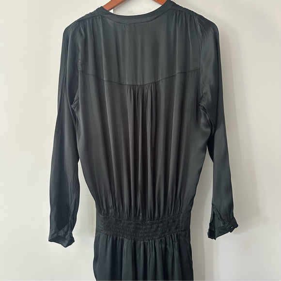 RABENS SALONER VERA Solid wrap over dress L/S Dark Navy Blue Minimalist Small - Picture 12 of 16